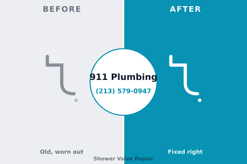 Before and after: plumbing repair Hope Valley, RI
